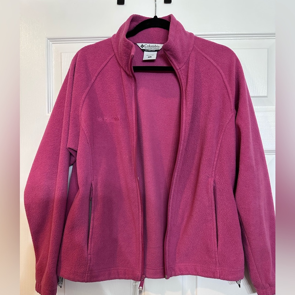 Columbia Pink Full Zip Fleece
